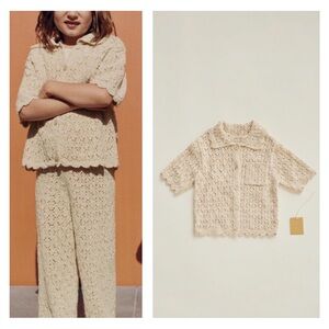 NWT Zara linen blend knit top exclusive